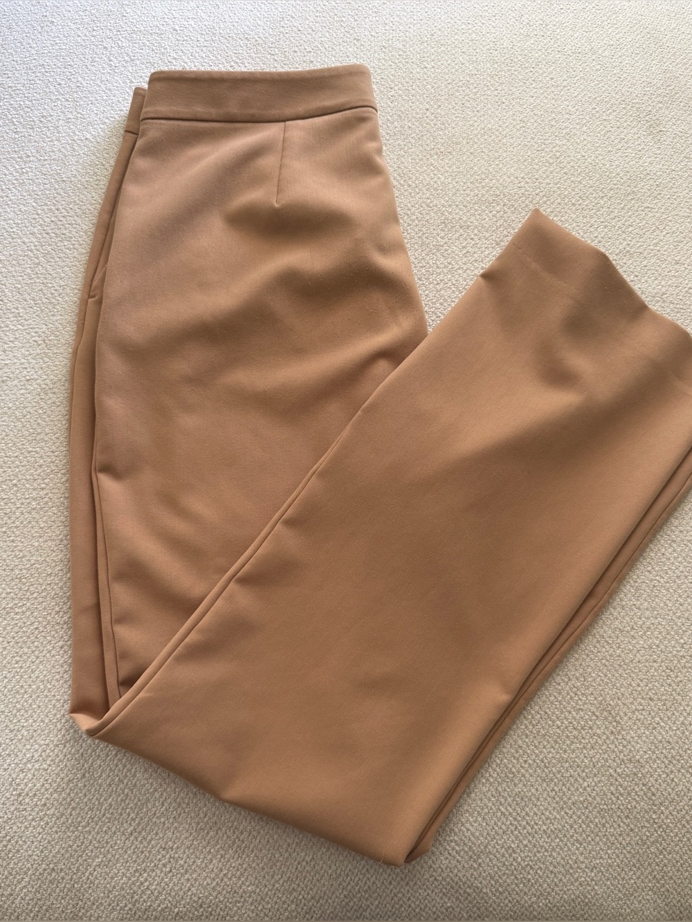 Zara Straight Leg Pants in Camel Brown